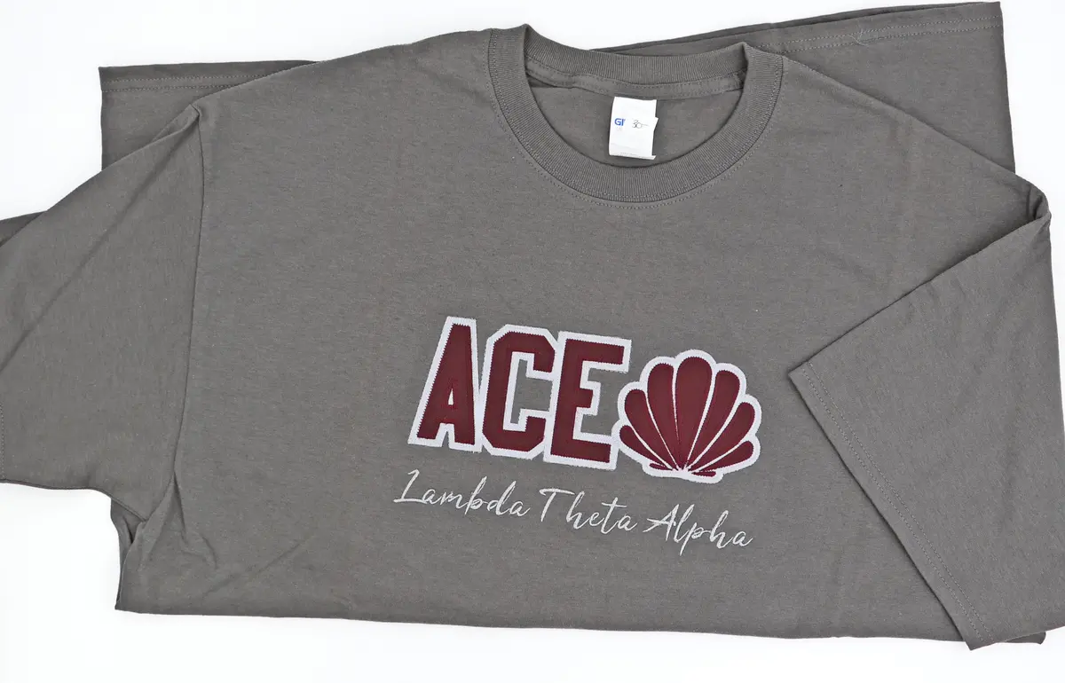 Lambda Theta Alpha Charcoal Gray Word Tee 1