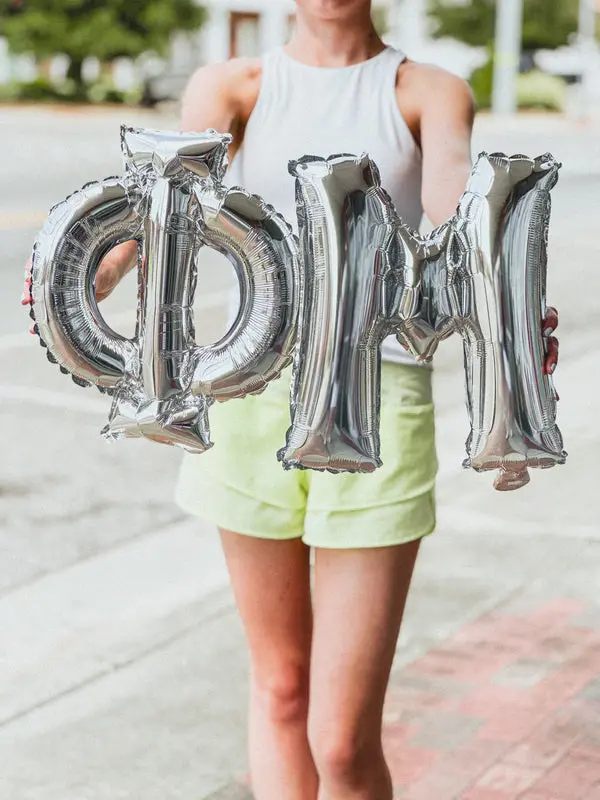 Greek Silver Foil Ballons - Each Sold Separately 1
