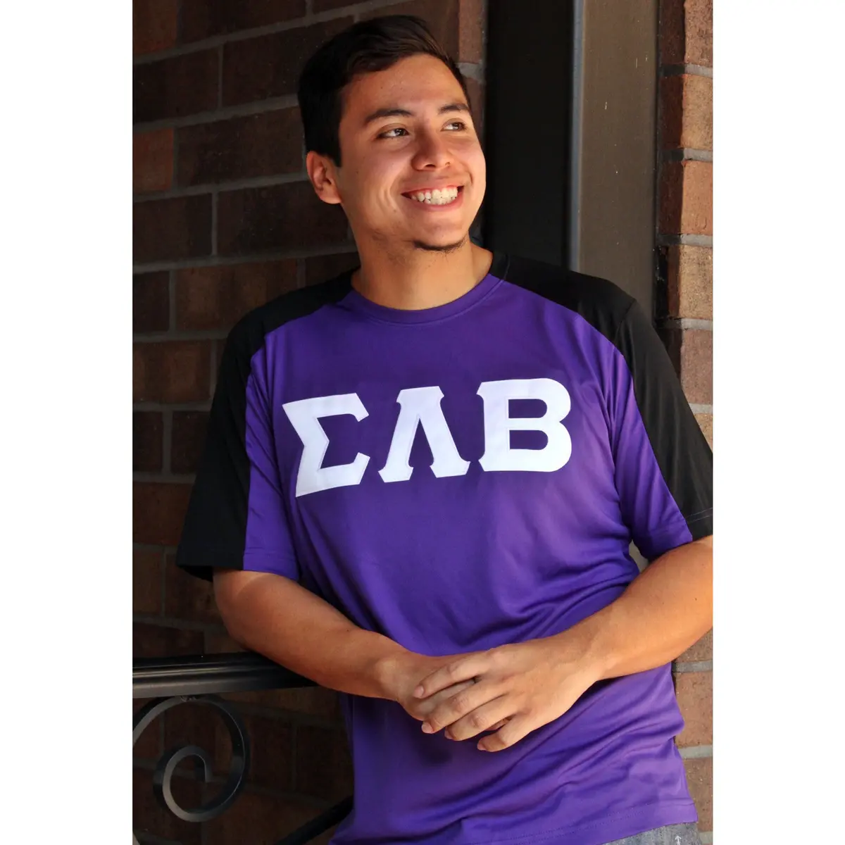 Sigma Lambda Beta Black Accent Dry-Fit Tee- Discontinued 1