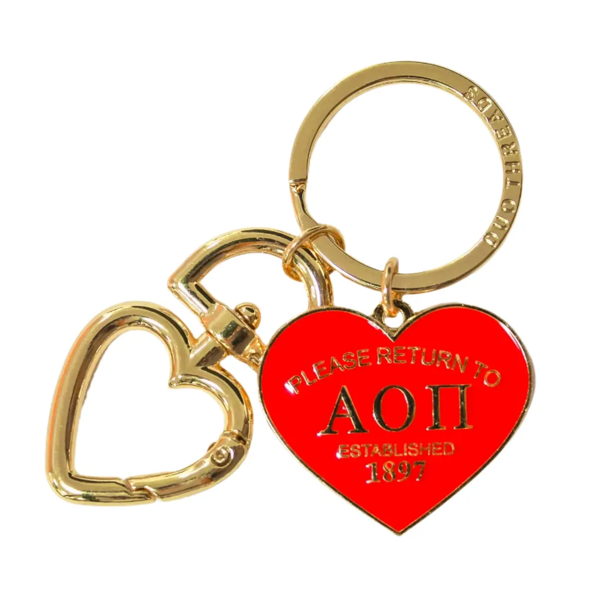 Alpha Omicron Pi Please Return Key Ring 1