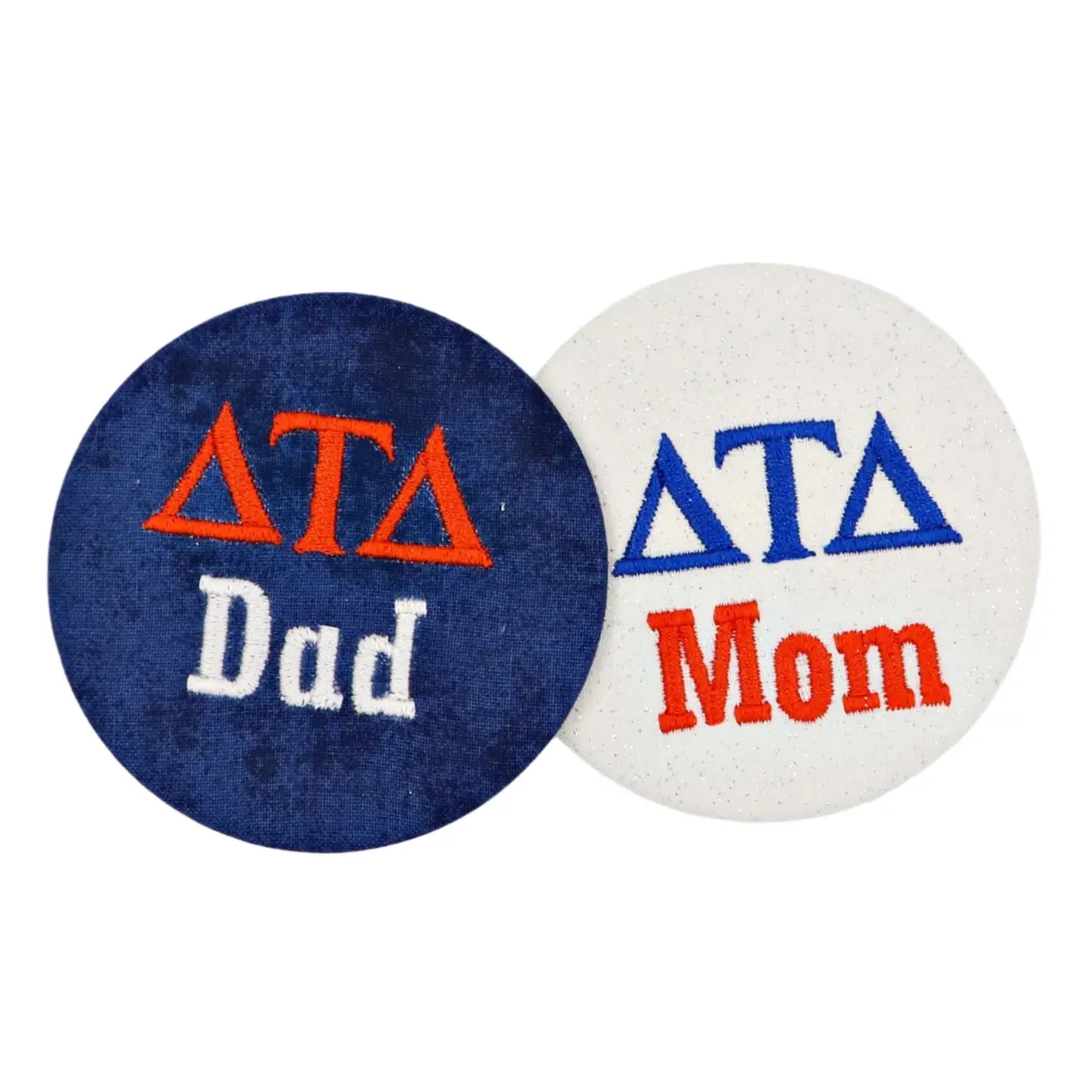 Delta Tau Delta Mom/Dad Embroidered Button 1