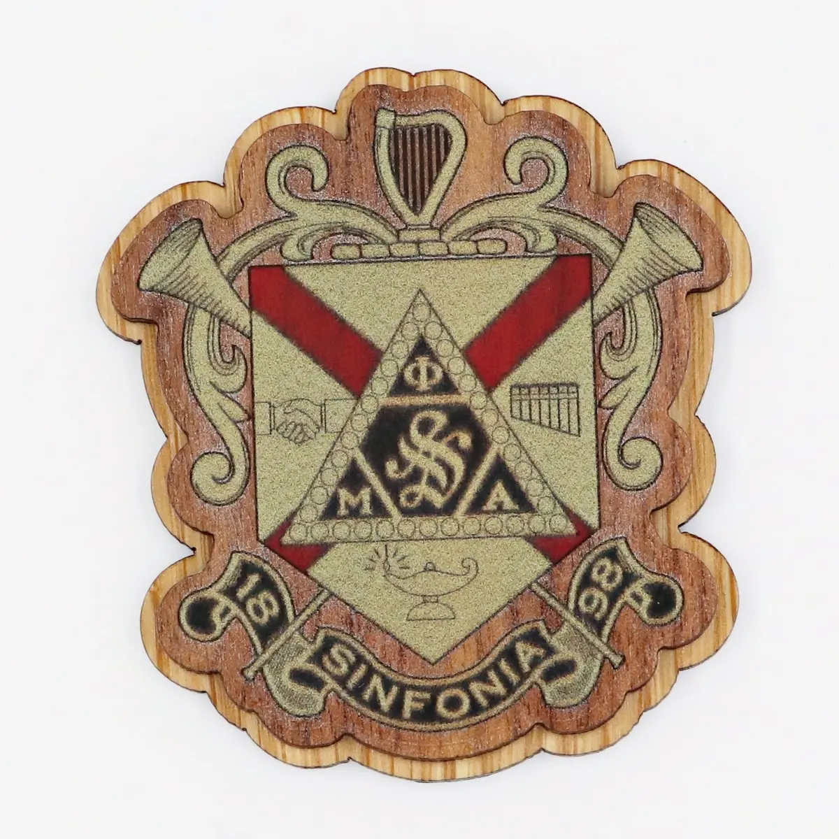 Phi Mu Alpha Large Wood Crest 1