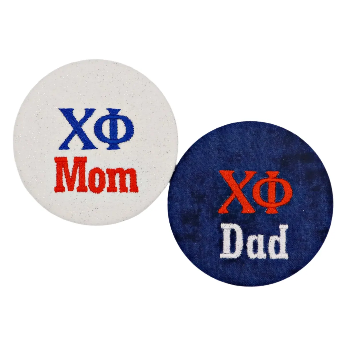 Chi Phi Mom/Dad Embroidered Button 1