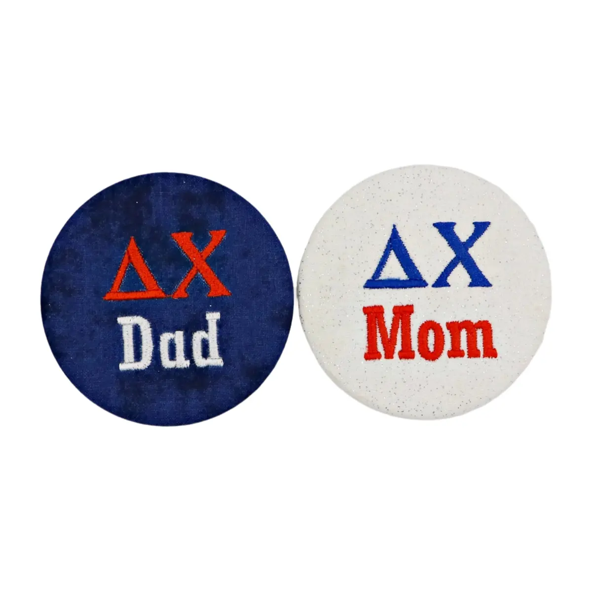 Delta Chi Mom/Dad Embroidered Button 1