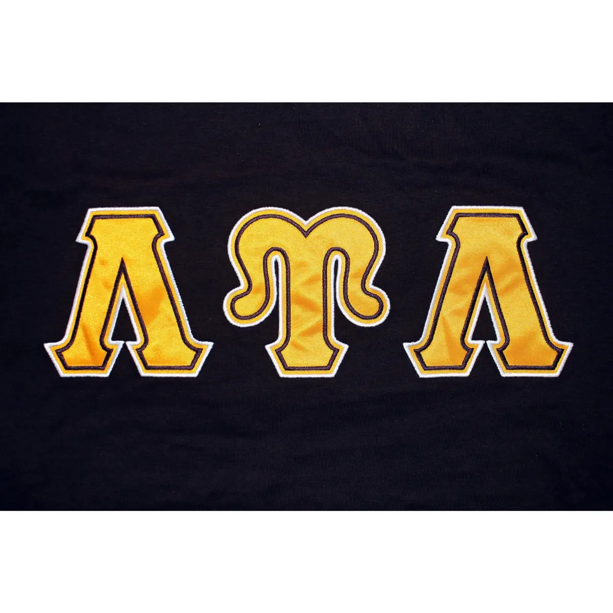 Lambda Upsilon Lambda 3 Layer Satin Stitched Greek Tee 1