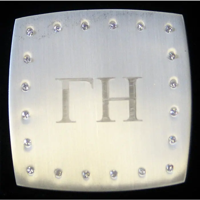 Gamma Eta Jeweled Mirror With Pouch 1