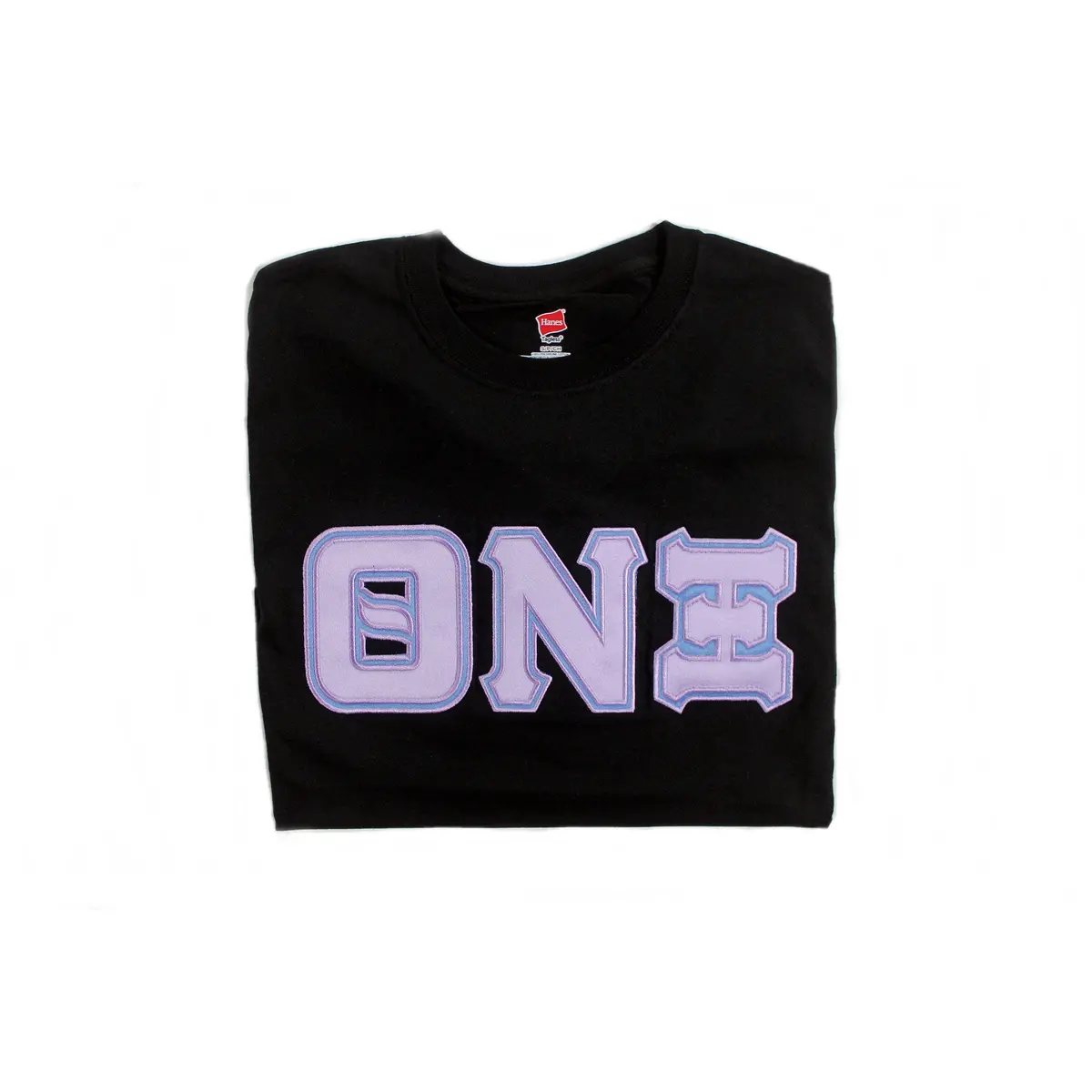 Theta Nu Xi Satin Stitch Greek Tee 1