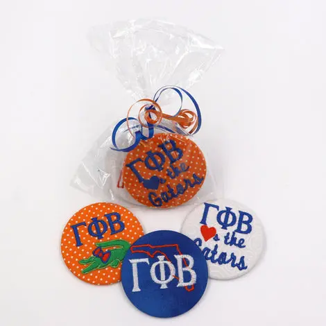 Gamma Phi Beta Embroidered Game Day Button Set