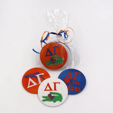 Delta Gamma Embroidered Game Day Button Set