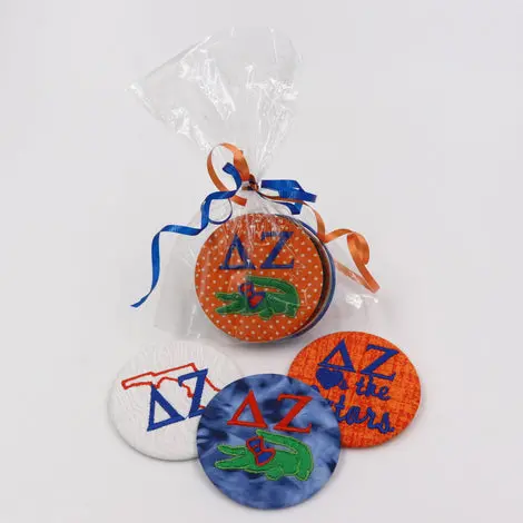 Delta Zeta Embroidered Game Day Button Set