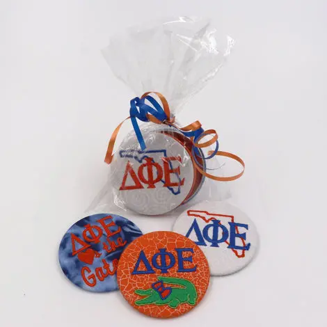 Delta Phi Epsilon Embroidered Game Day Button Set