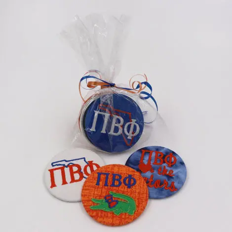 Pi Beta Phi Embroidered Game Day Button Set