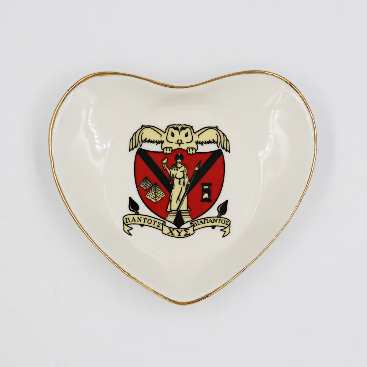 Chi Upsilon Sigma Heart Ring Dish 1