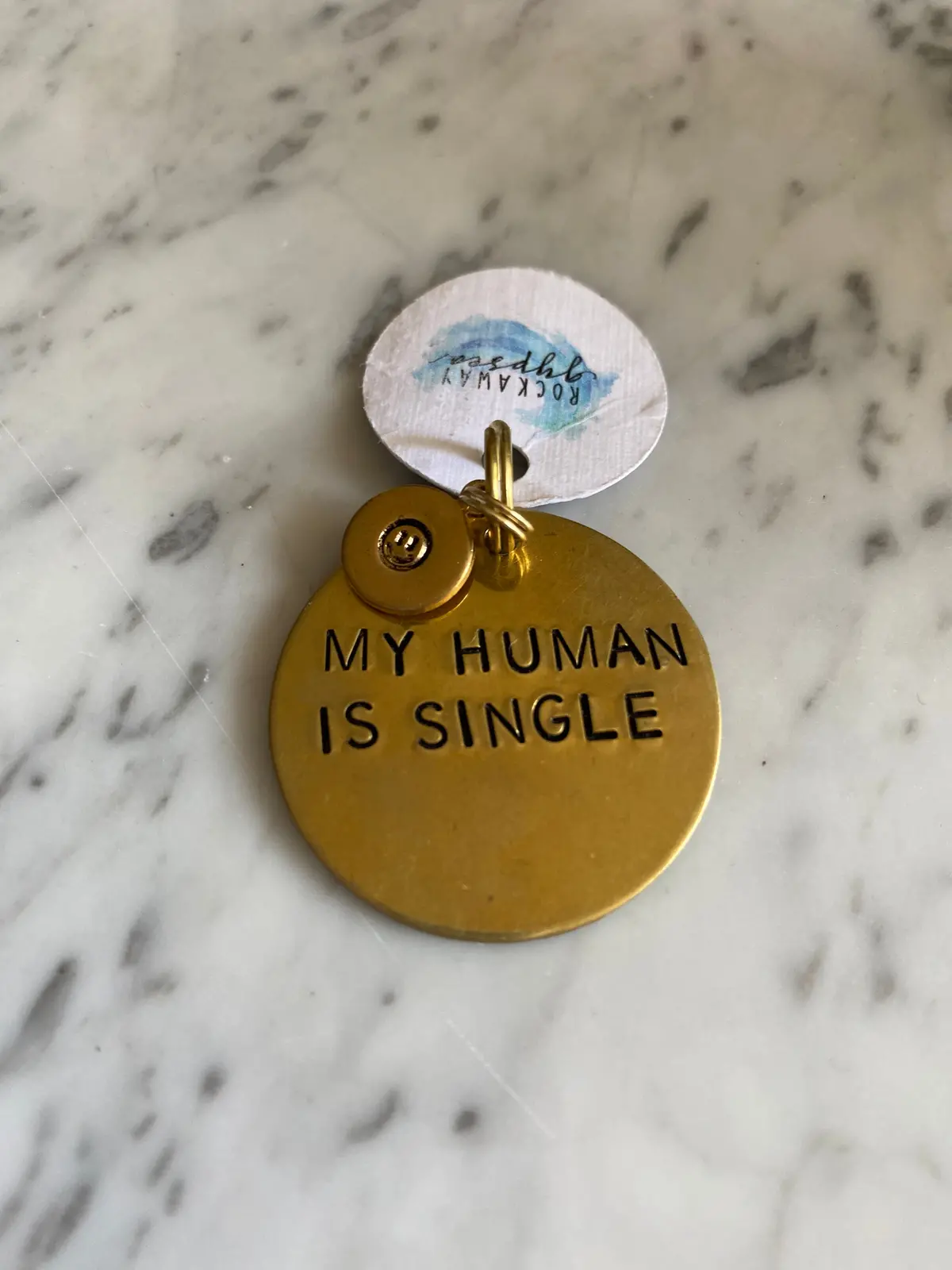 Rockaway Gypsea | My Human Is Single Dog Tag (Final Sale) 1