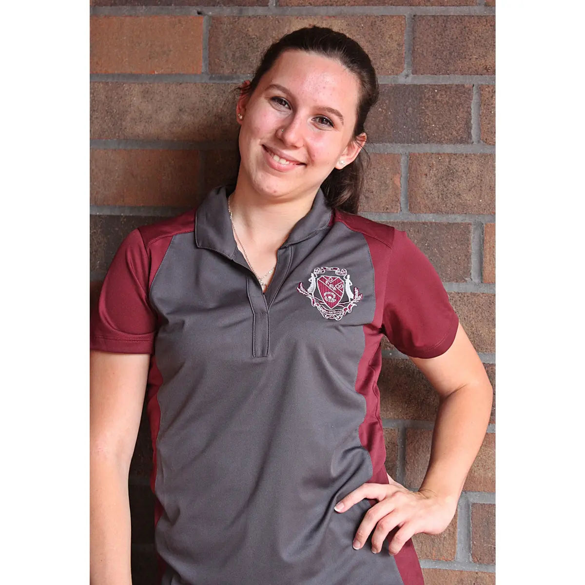 Lambda Theta Alpha Ladies Colorblock Micropique Sport-Wick Polo 1