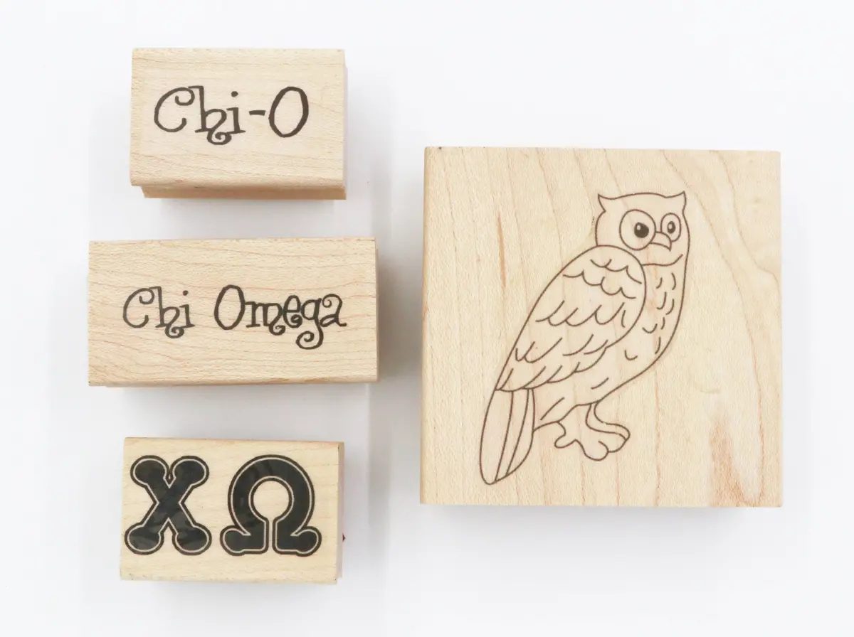 Chi Omega Rubber Stamp 1