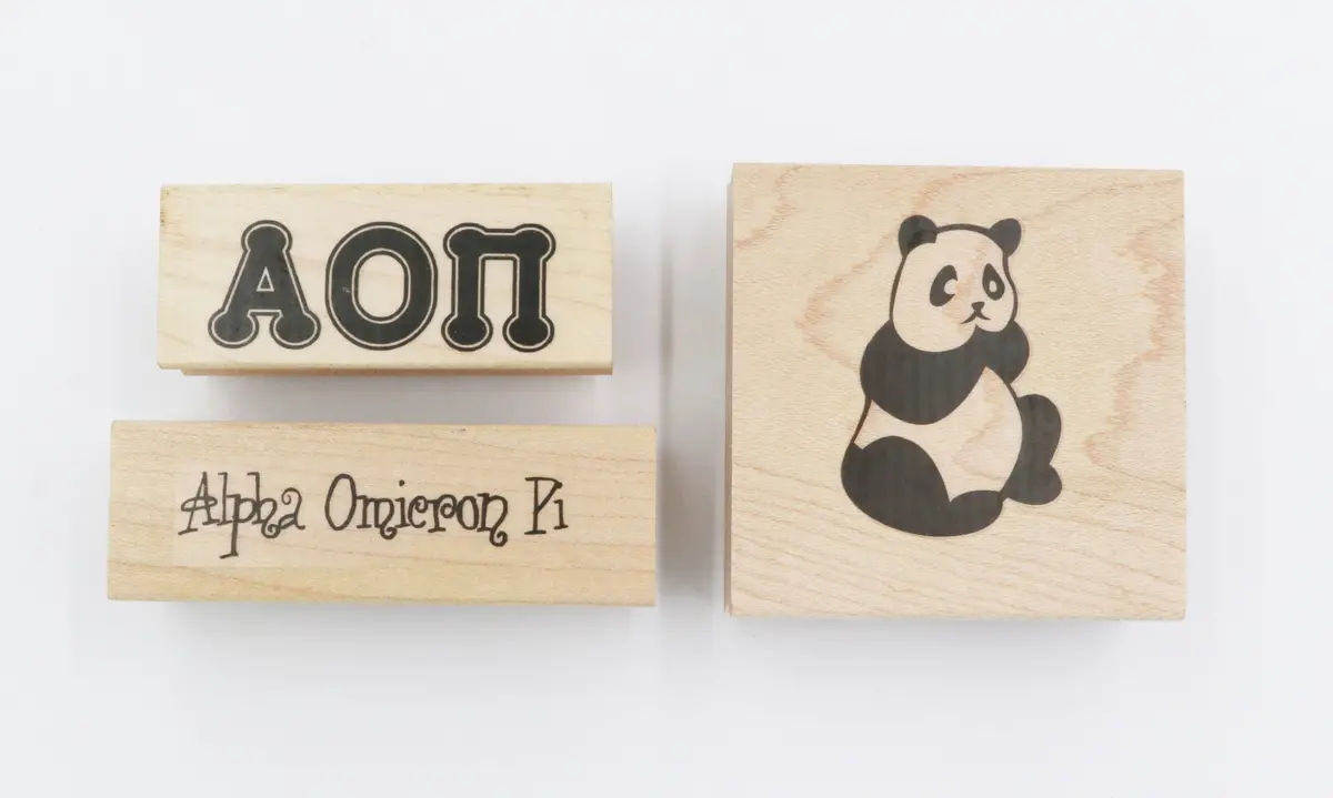 Alpha Omicron Pi Rubber Stamp 1