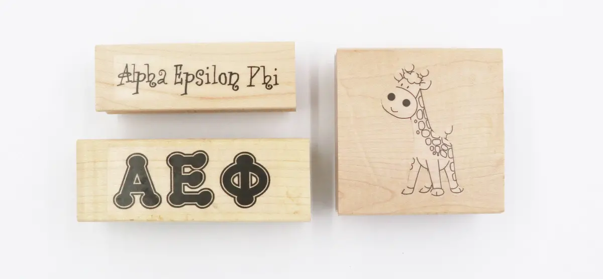 Alpha Epsilon Phi Rubber Stamp 1
