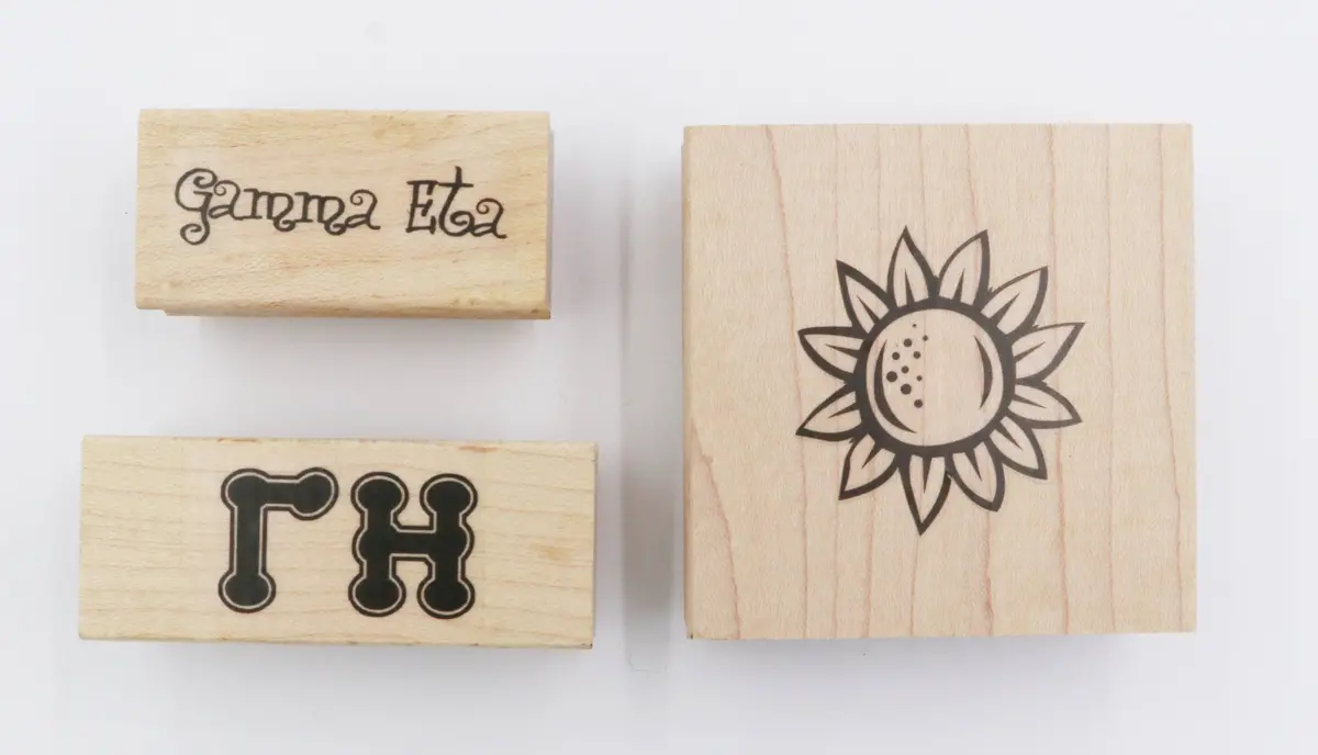 Gamma Eta Rubber Stamp 1
