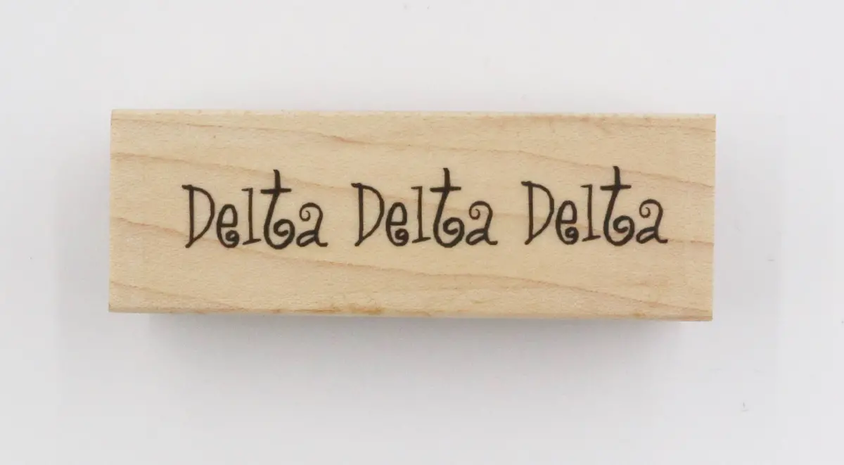 Delta Delta Delta Delt Logo Rubber Stamp – Crisp & Durable
