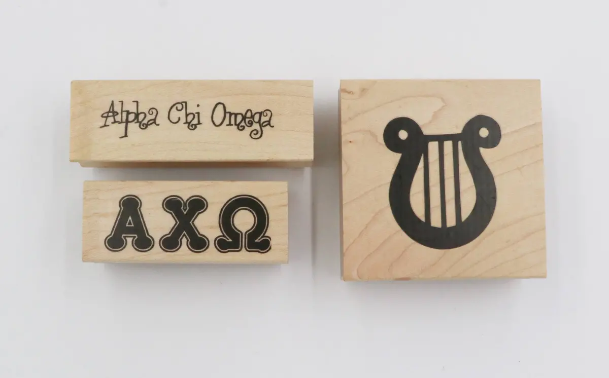 Alpha Chi Omega Rubber Stamp 1