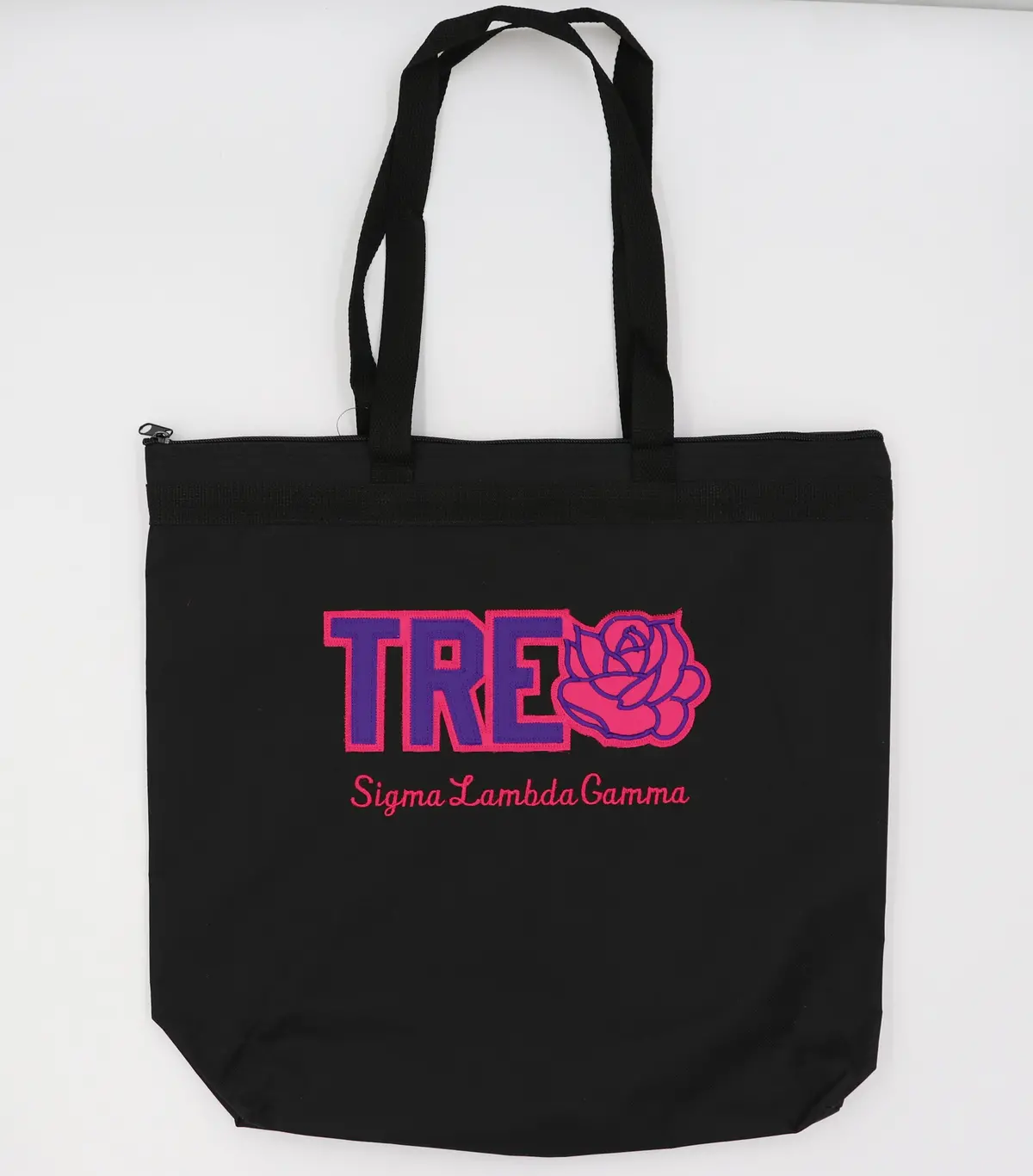 Sigma Lambda Gamma Word Tote Bag With Rose 1