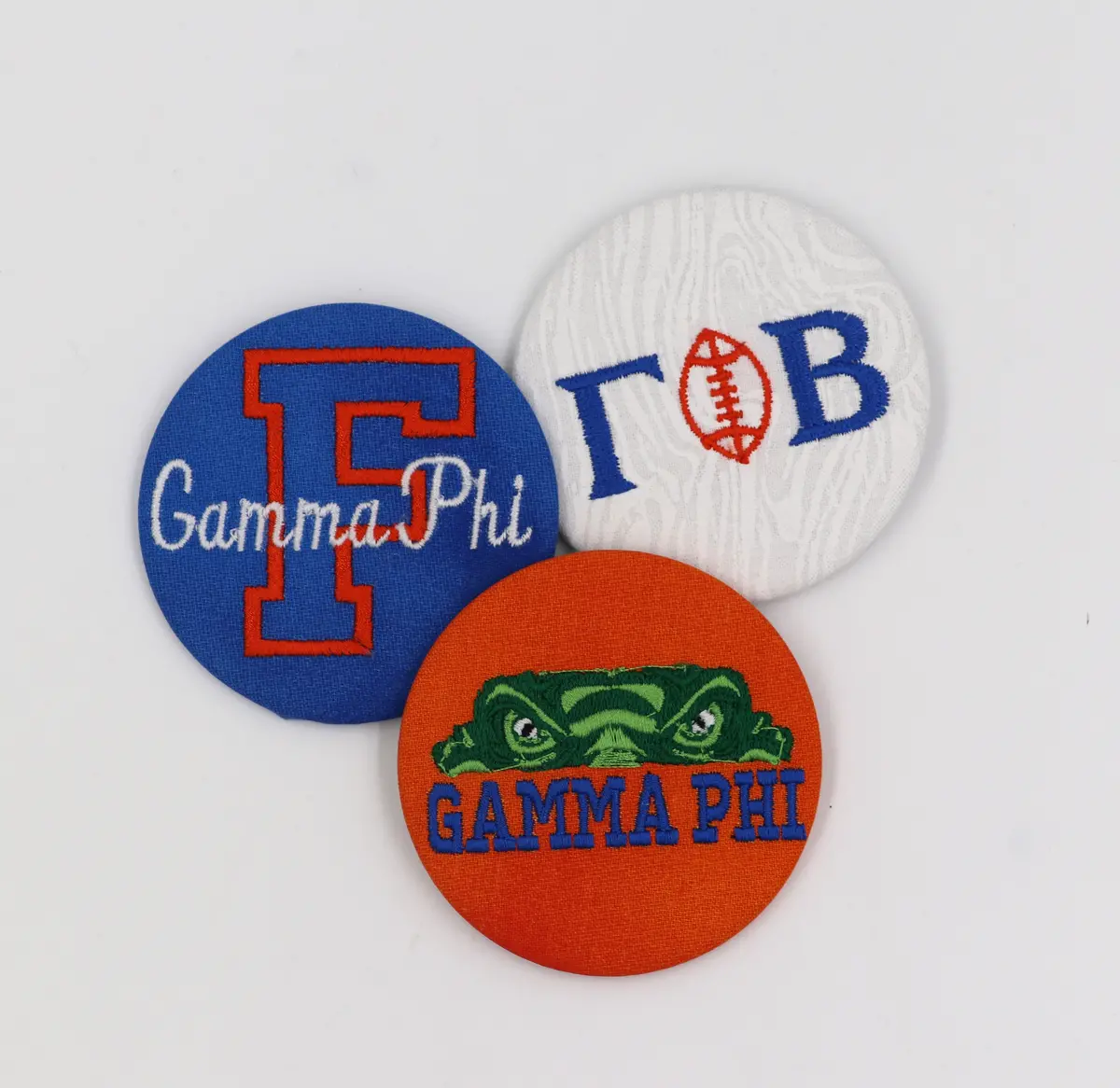 Gamma Phi Beta Game Day Embroidered Button Pack