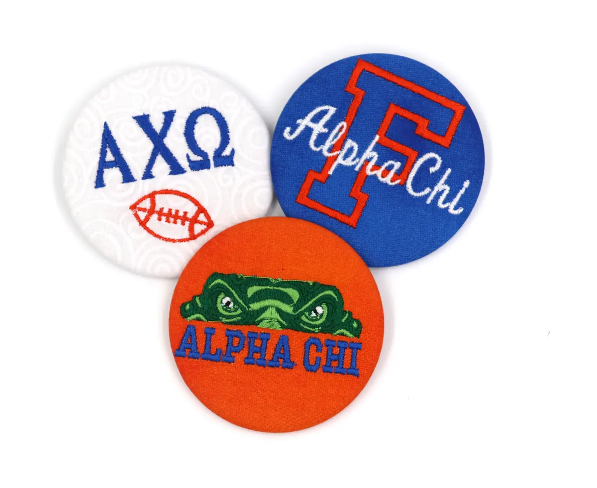 Alpha Chi Omega Game Day Embroidered Button Collection