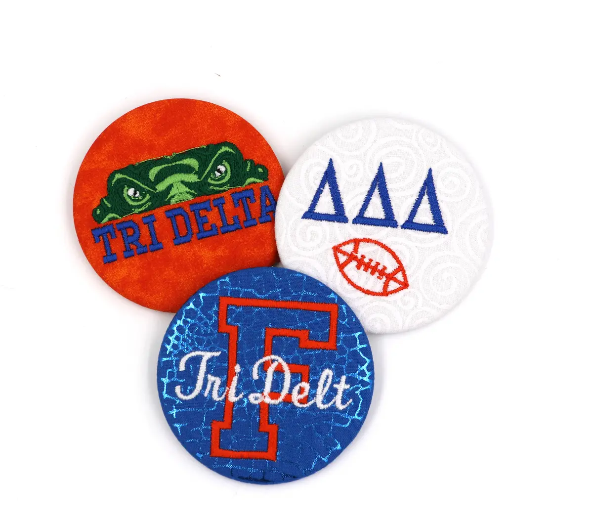 Delta Delta Delta Game Day Embroidered Button Collection (2-Pack)