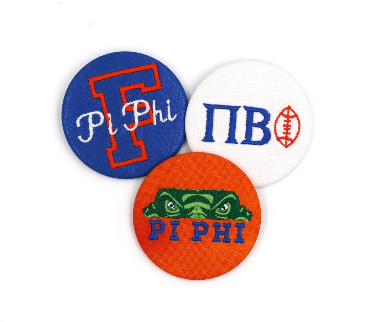 Pi Beta Phi Limited-Edition Game Day Embroidered Button Duo