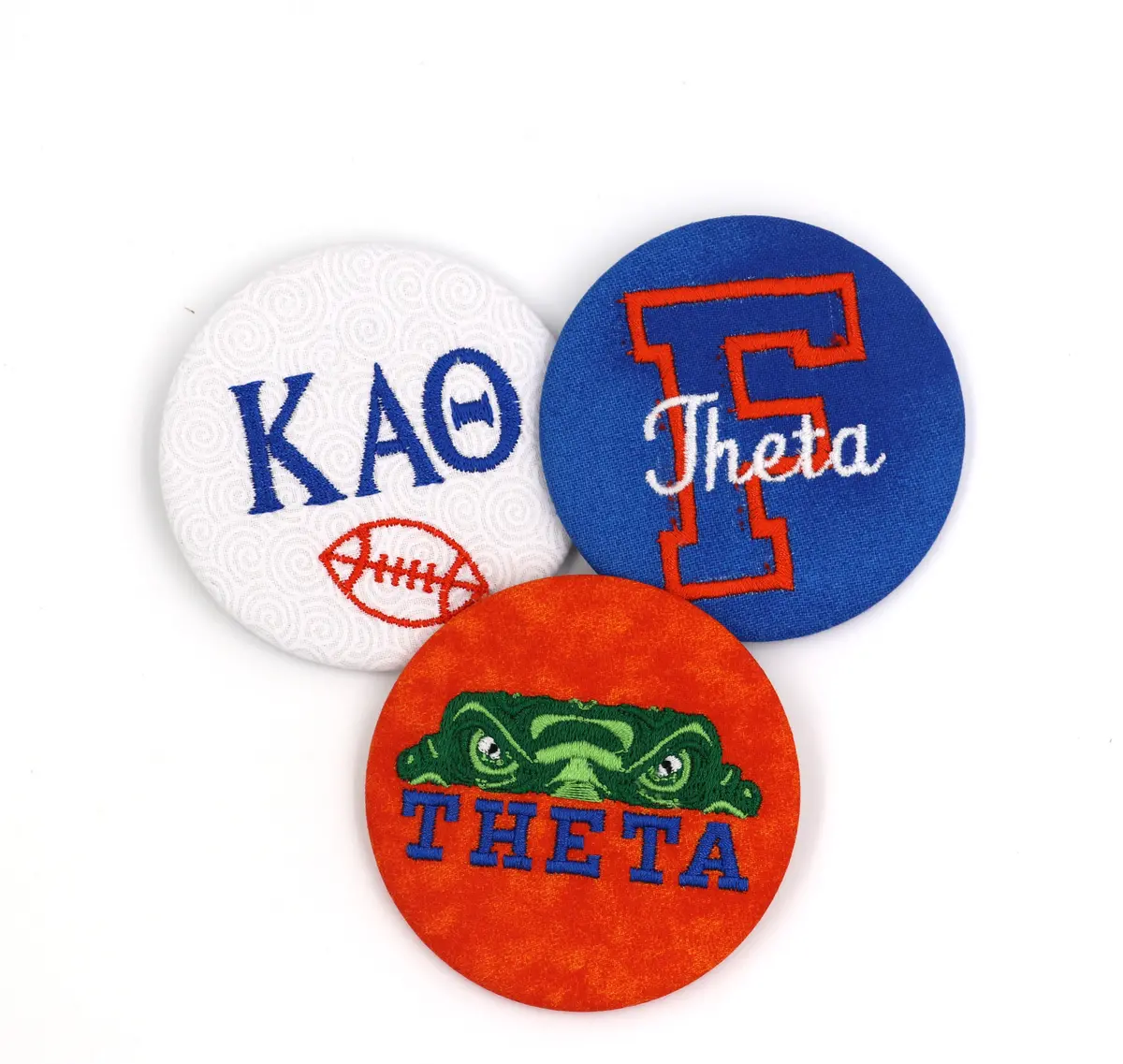 Kappa Alpha Theta Game Day Button Collection – 2-Piece Embroidered Set