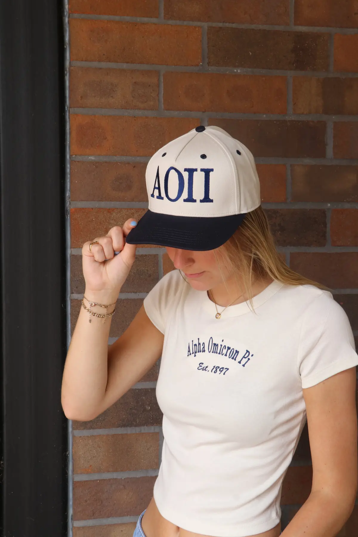 Alpha Omicron Pi Legacy Twill Hat 1