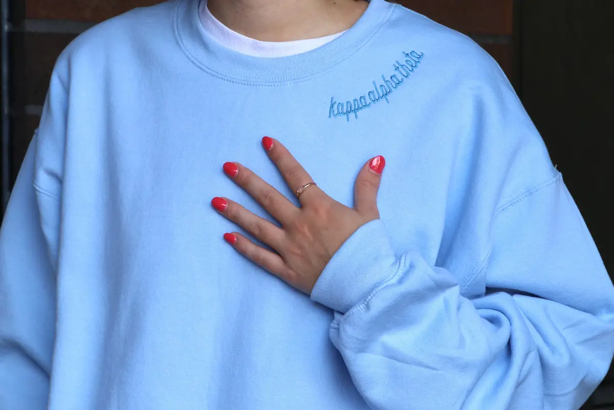Kappa Alpha Theta Script Crewneck 1