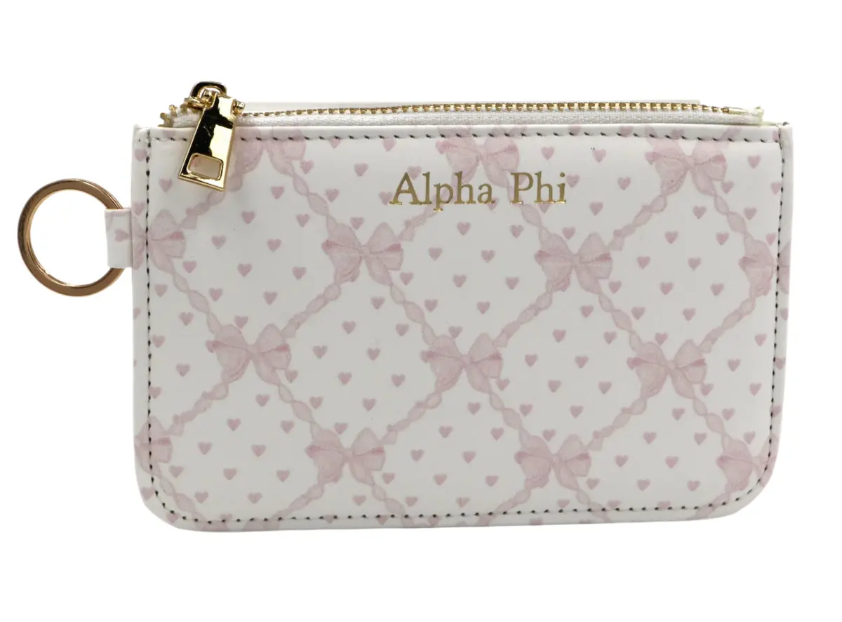 Alpha Phi Bow Key Pouch 1