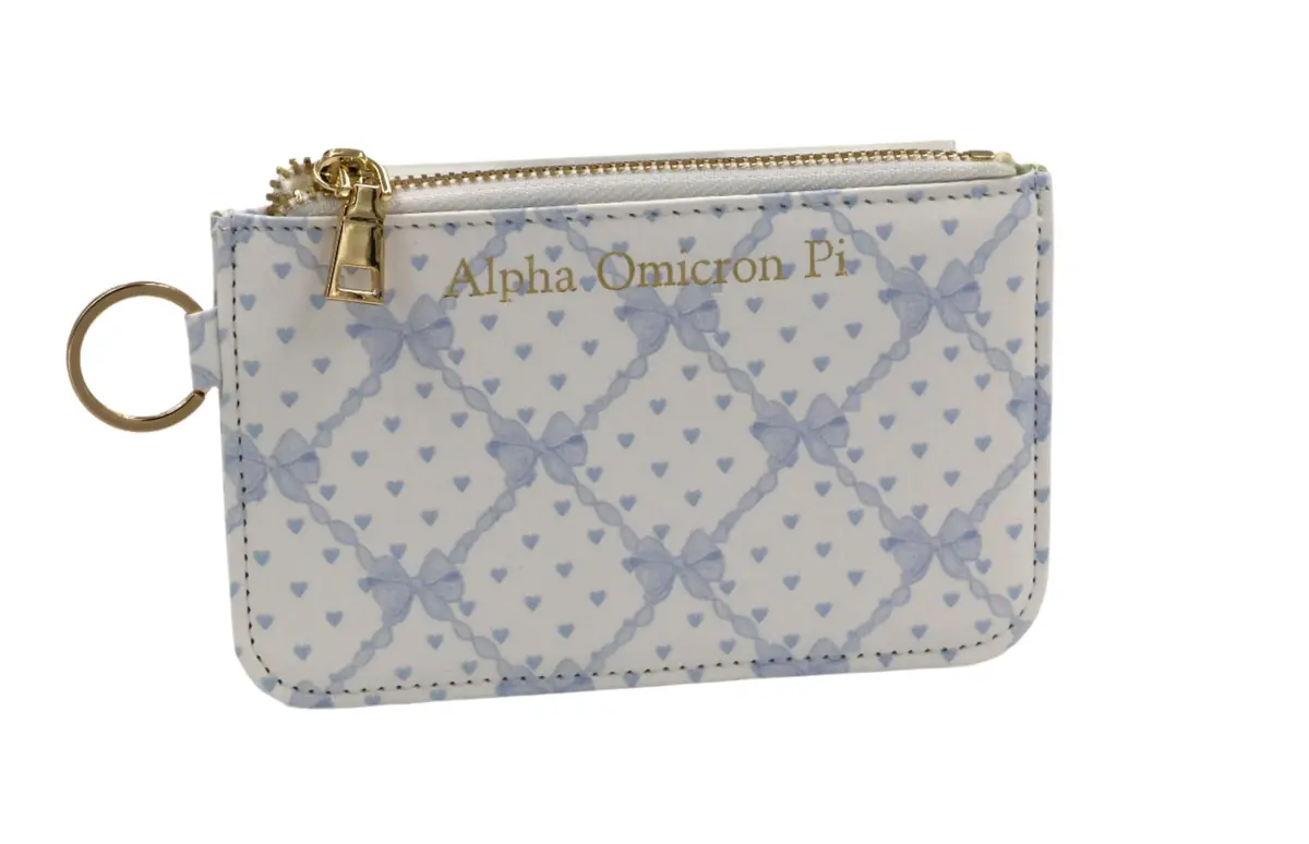 Alpha Omicron Pi Bow Key Pouch 1
