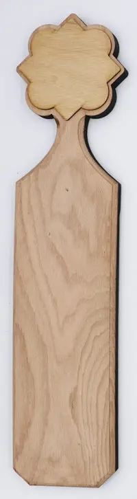 Phi Mu Quatrefoil Specialty Handle Paddle 1