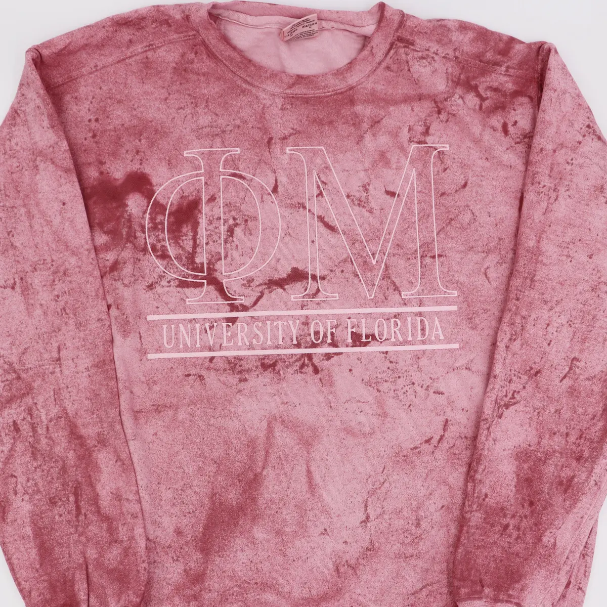 Phi Mu Embroidered Color Blast Crewneck Sweatshirt 1