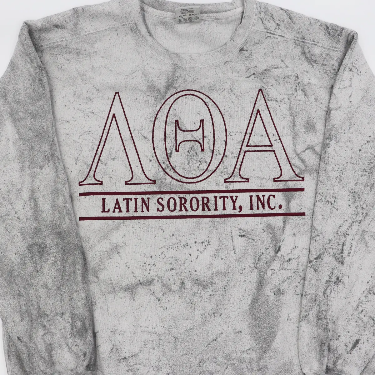 Lambda Theta Alpha Embroidered Color Blast Crewneck Sweatshirt 1