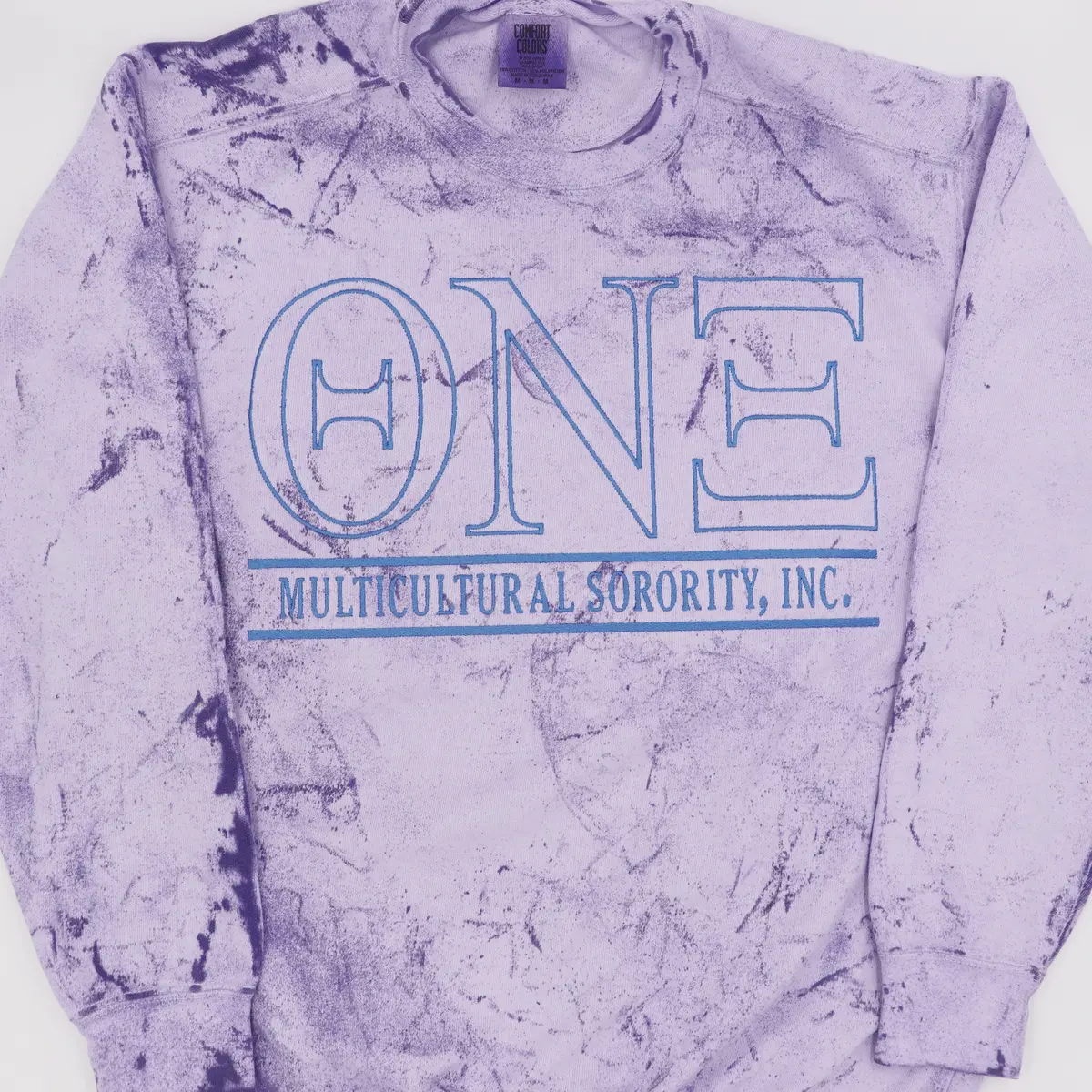 Theta Nu Xi Embroidered Color Blast Crewneck Sweatshirt 1
