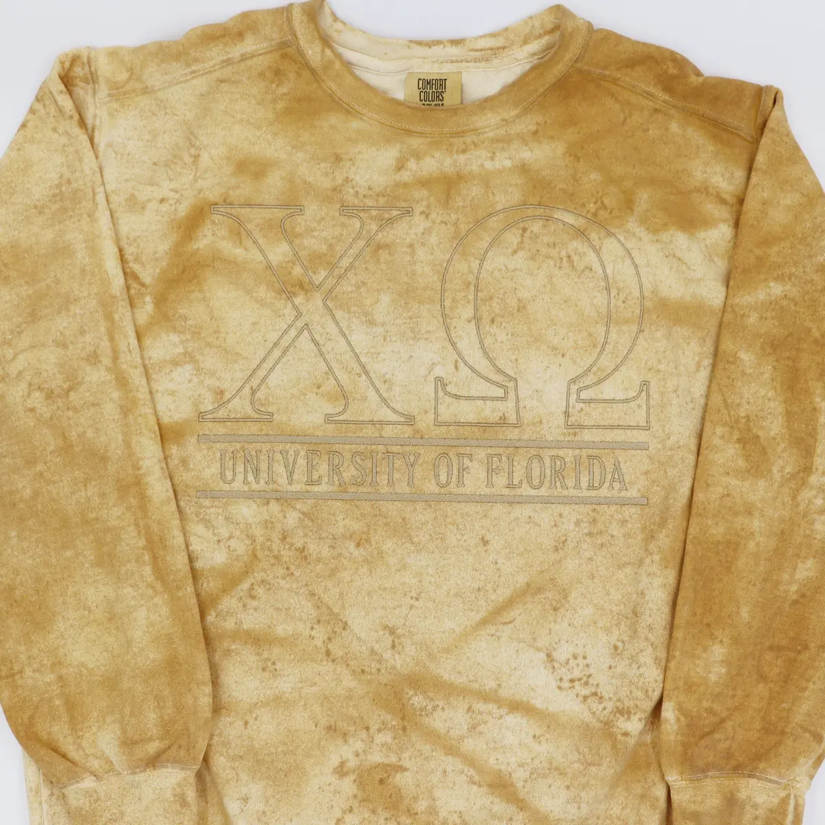 Chi Omega Embroidered Color Blast Crewneck Sweatshirt 1