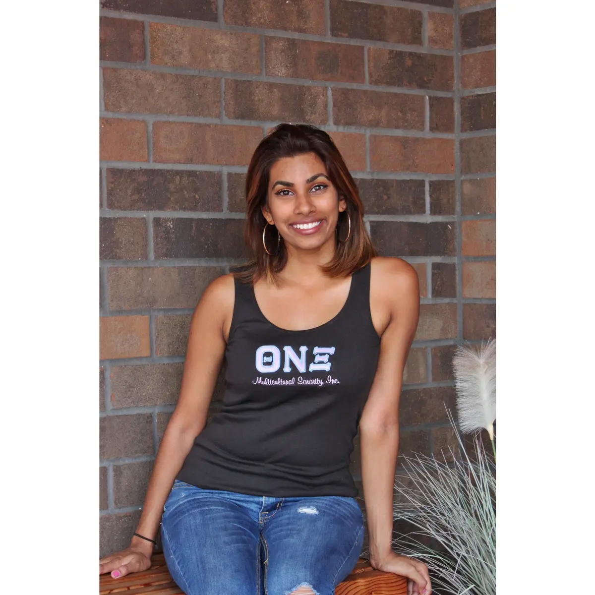 Theta Nu Xi Embroidered Tank 1
