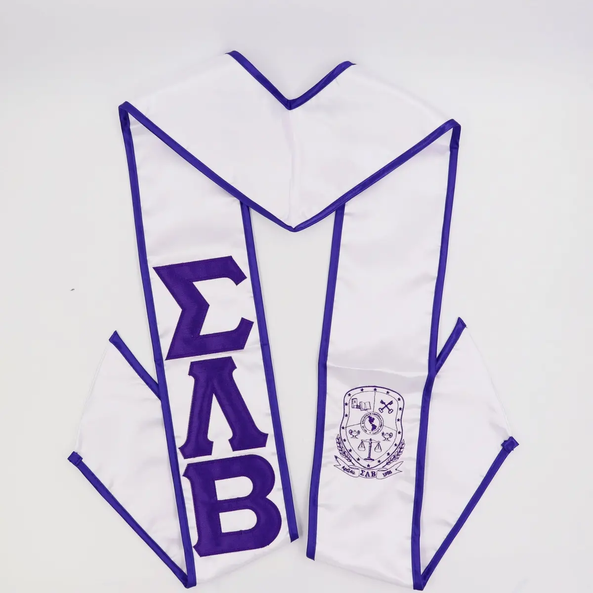 Graduation Stole With Letters And Shield With Trim 1