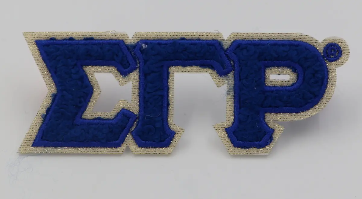 Sigma Gamma Rho Lettered Chenille Patch 1