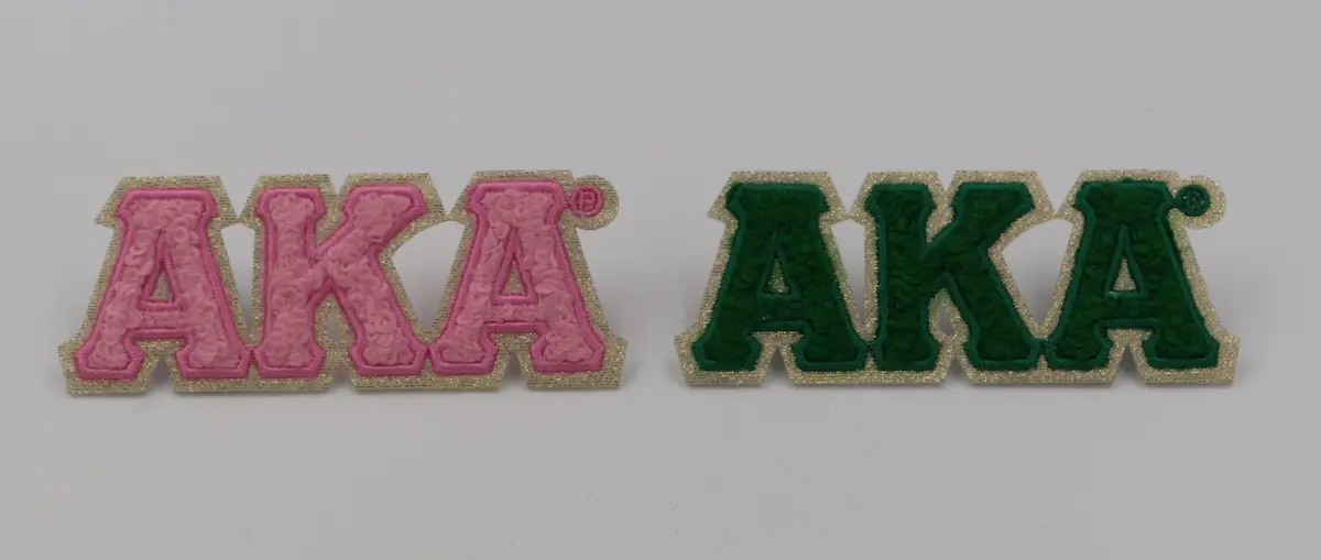 Alpha Kappa Alpha Lettered Chenille Patch 1
