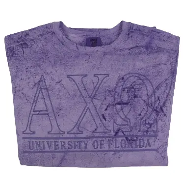 Alpha Chi Omega Embroidered Color Blast Crewneck Sweatshirt 1