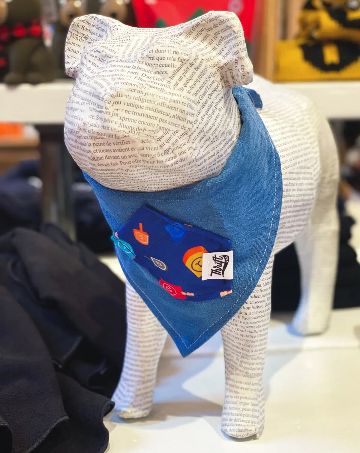 Upcycled Dreidel Treat Pocket Dog Bandana (Made In The Usa) 1
