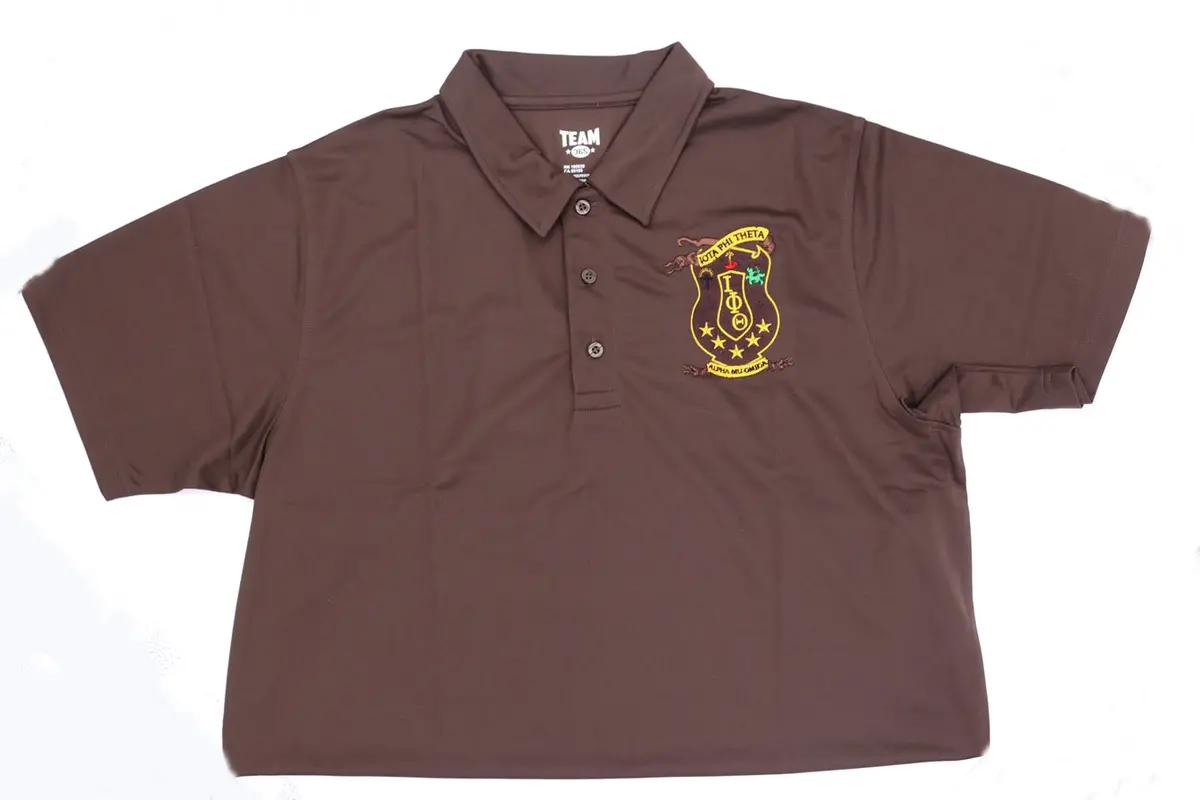Iota Phi Theta - Alpha Mu Omega Chapter Moisture Wicking Polo 1