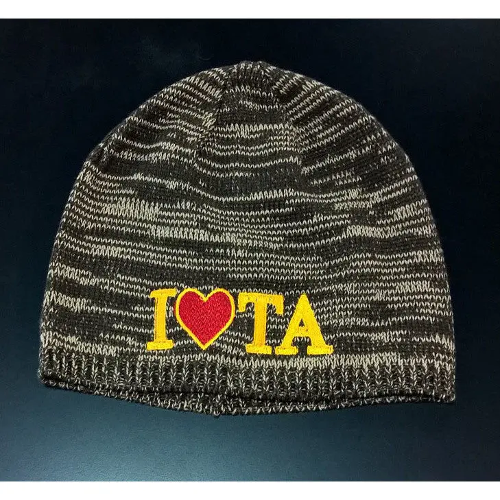 Iota Sweetheart Brown/White Marble Beanie Cap - Discontinued 1