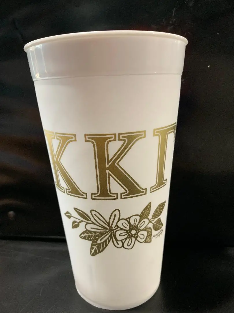 Kappa Kappa Gamma White And Gold Cup 1