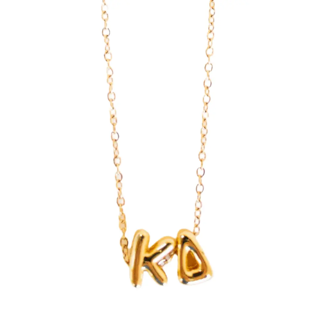 Kappa Delta Bubble Letter Necklace 1